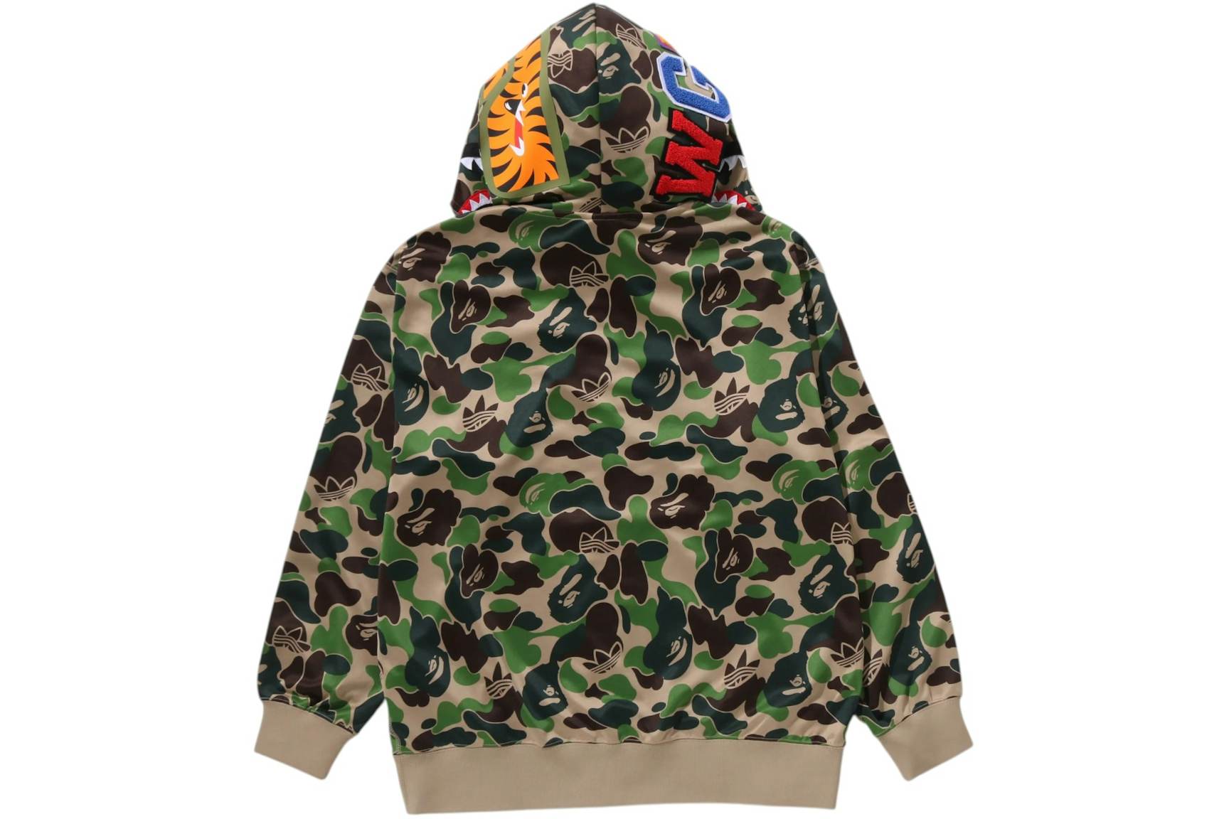 adidas x BAPE Relaxed Fit Track Camo Shark Full Zip Hoodie Green