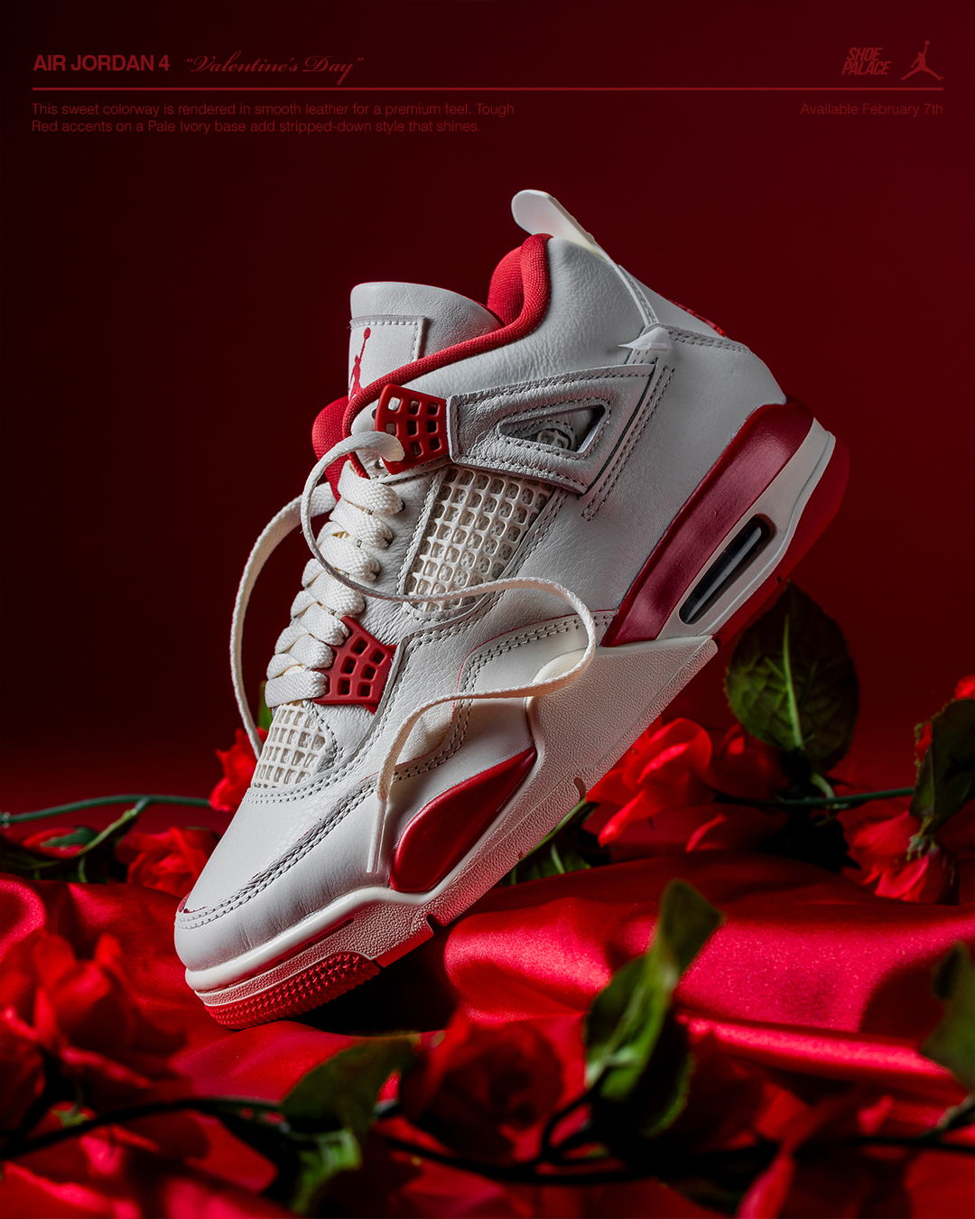 Jordan 4 Retro Valentine's Day Sierra Red