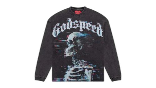 Godspeed Matrix Glitch L/S Tee Black