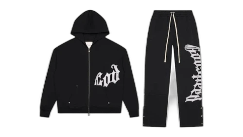 Godspeed OG Logo V2 Sweatsuit Black/Silver Satin