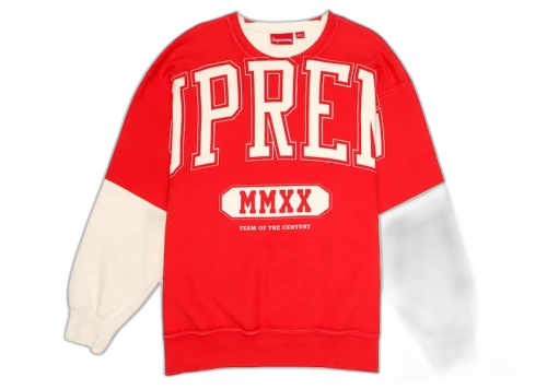 Supreme Overprint Crewneck White