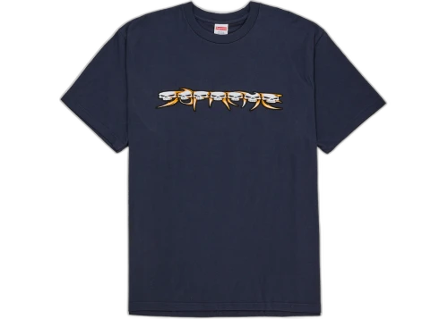 Supreme Skulls Spellout Tee Navy