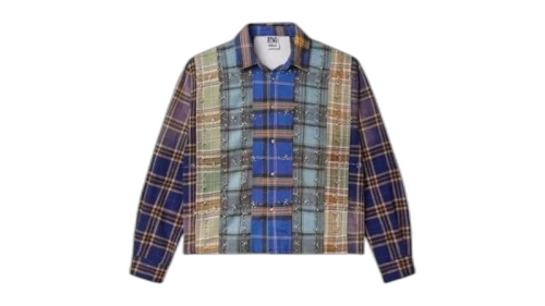 Vale Forever Splash Zone Cool Patchwork L/S Flannel Multicolor